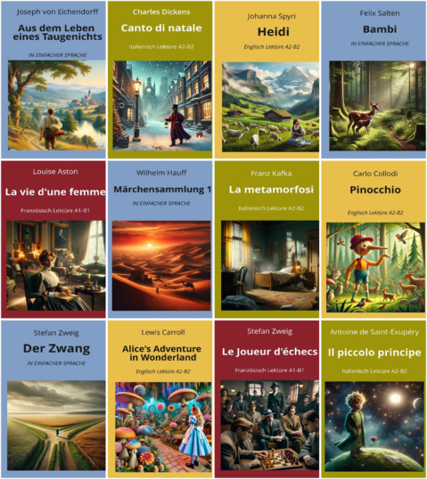 Das Bild zeigt eine Cover-Auswahl unseres Angebots